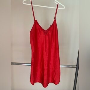 Secret Treasures Red Satin Nightgown